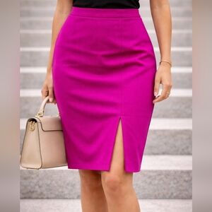 Anne Klein Vibrant Fuchia Pencil Skirt | Size 14 | Chic Office & Event Ready